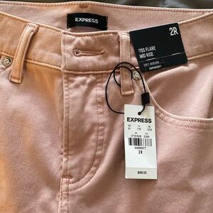 Express Pink Flare Jeans